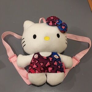 Hello kitty Animal print plush backpack 14”